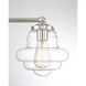Vintage 3 Light 26 inch Polished Nickel Bathroom Vanity Light Wall Light